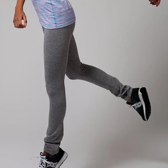 Ivivva Lululemon Heathered Slate Ambition Quilt Skinny Dedication Pants Size 14 - Picture 5 of 12